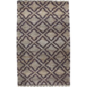 spontaneous jute handwoven area rug in geometric natural/brown runner