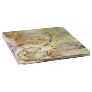 natural geo decorative multi-color square onyx kitchen cutting board
