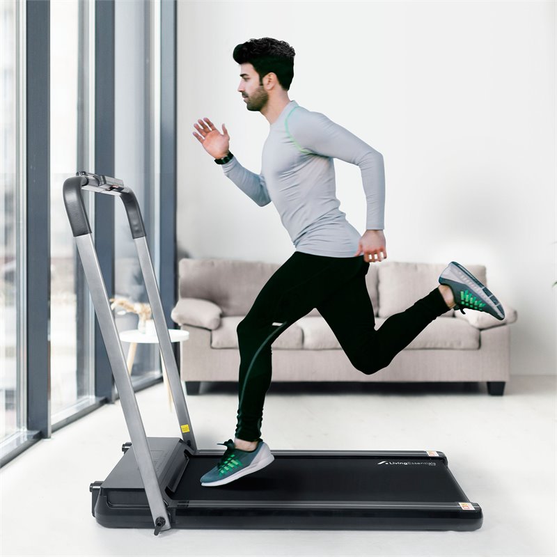 Living essentials etmgy0139 2 in 1 foldable electric treadmill sale