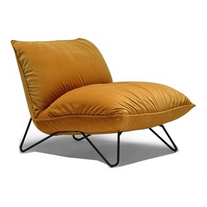 sofas to go maverick contemporary fabric chair in mod amber orange/black