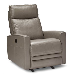 sofas to go lex contemporary top grain leather power recliner in apollo gray