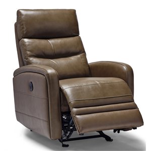 sofas to go frankie leather power recliner in classico portobello brown/black