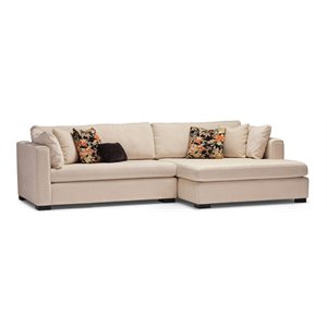 sofas to go helene polyester fabric las sectional in elliott sand beige/espresso