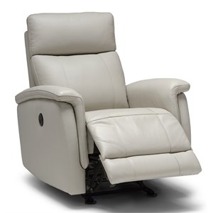 sofas to go zuma contemporary leather power recliner in foca gray/black