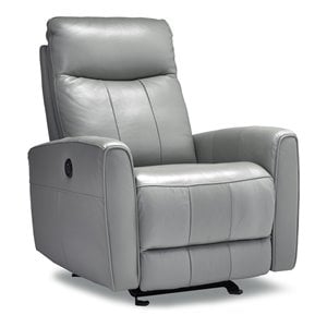 sofas to go woodward transitional leather power recliner in verona gray