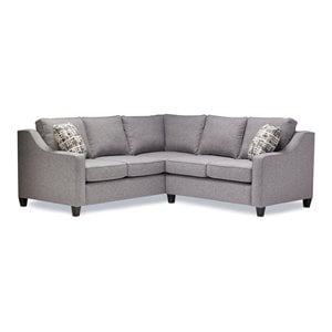 sofas to go stone transitional fabric lsr sectional in taylor gray/espresso