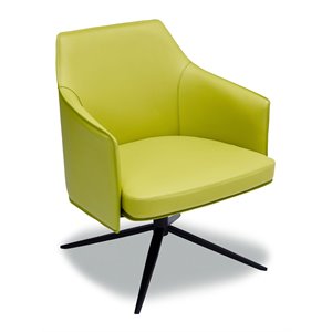 sofas to go ross swivel leather accent chair in cycling green/black metal