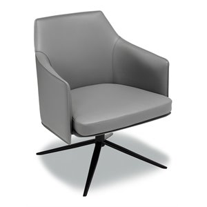 sofas to go betts swivel regenerated leather accent chair in cycling steel/gray