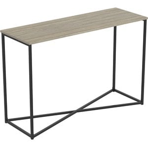 Safdie & Co. 44&quotL Black X Metal Console Table in Dark Taupe