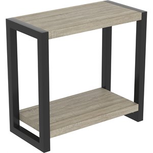 Safdie & Co. 23&quotL 1-Shelf Accent Table in Dark Taupe