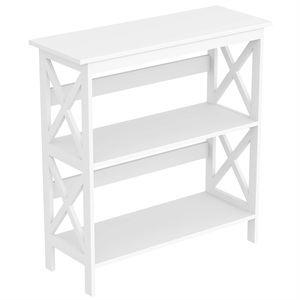 Safdie & Co. 32.50&quotH 3-Shelves Bookcase in White