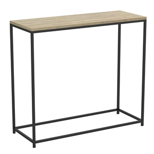 Safdie & Co. 31&quotL Black Metal Console Table in Dark Taupe
