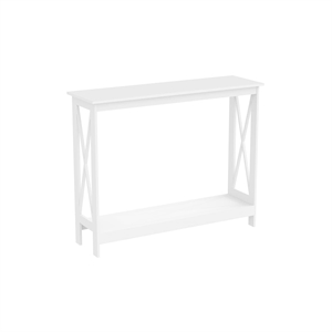 Safdie & Co. 39.5&quotL 1-Shelf Console Table in White