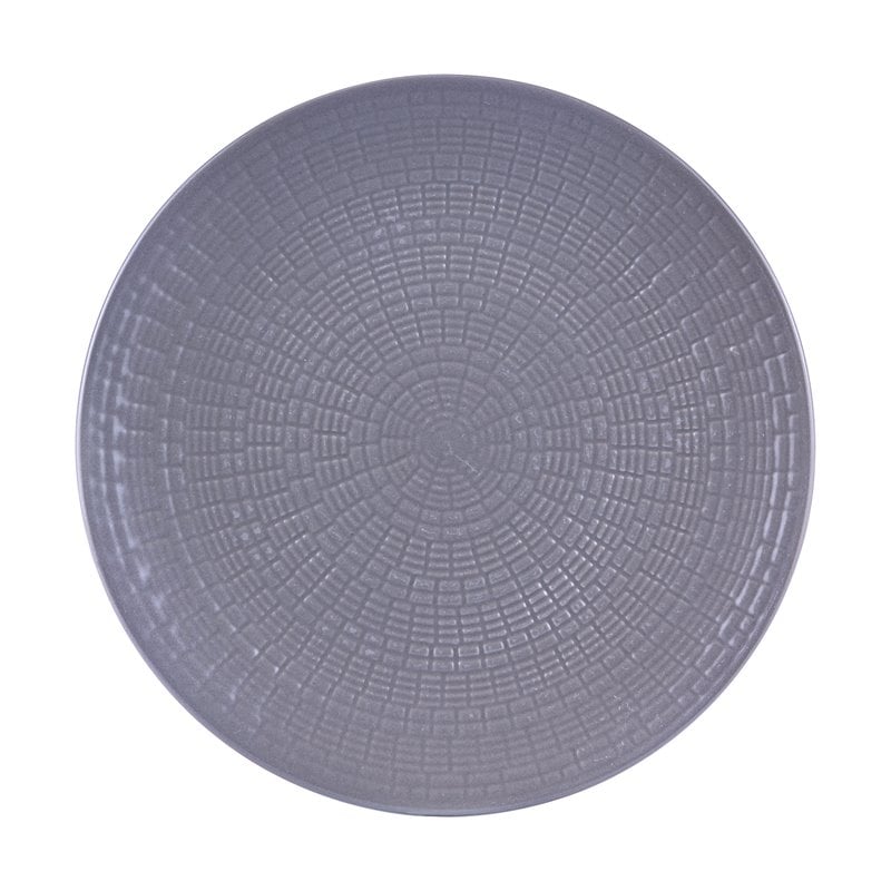 Safdie & Co. Stoneware Dinnerset 12 Piece Embossed Grey Medallion