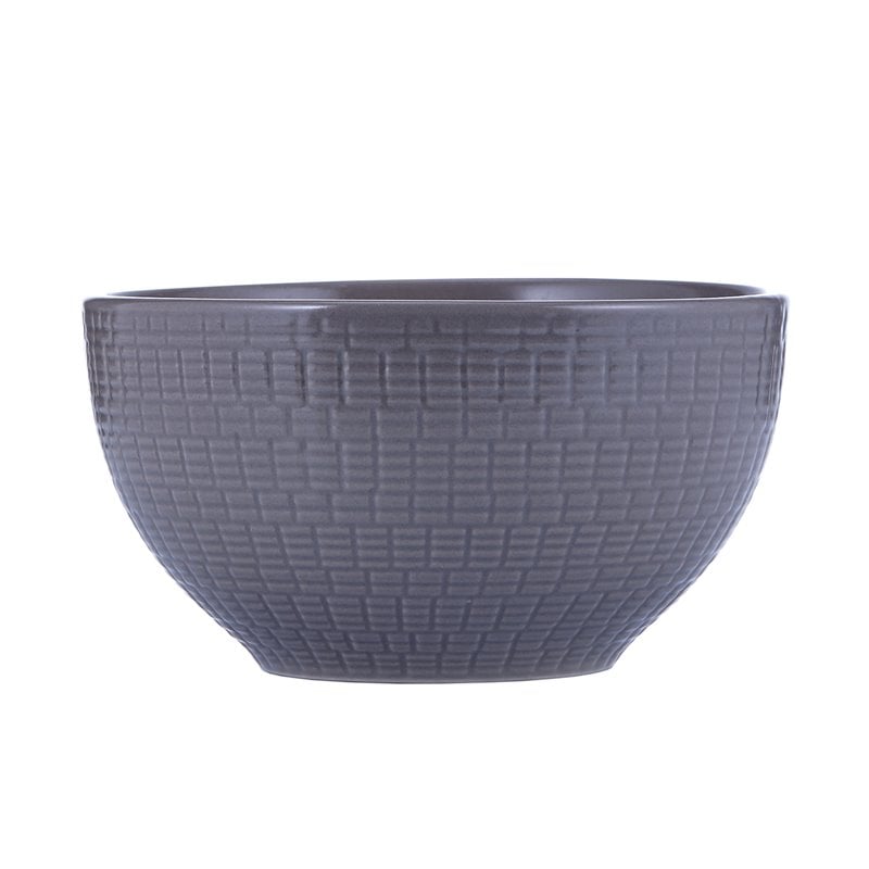 Safdie & Co. Stoneware Dinnerset 12 Piece Embossed Grey Medallion