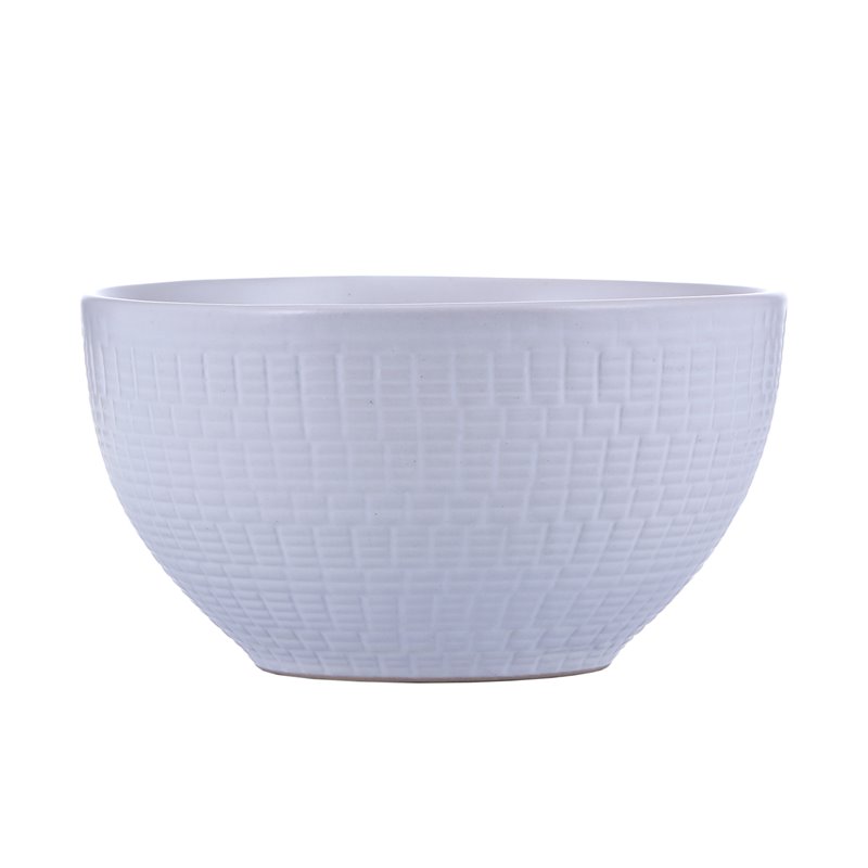 Safdie & Co. Stoneware Dinnerset 12 Piece Embossed White Medallion