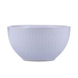 Safdie & Co. Stoneware Dinnerset 12 Piece Embossed White Medallion