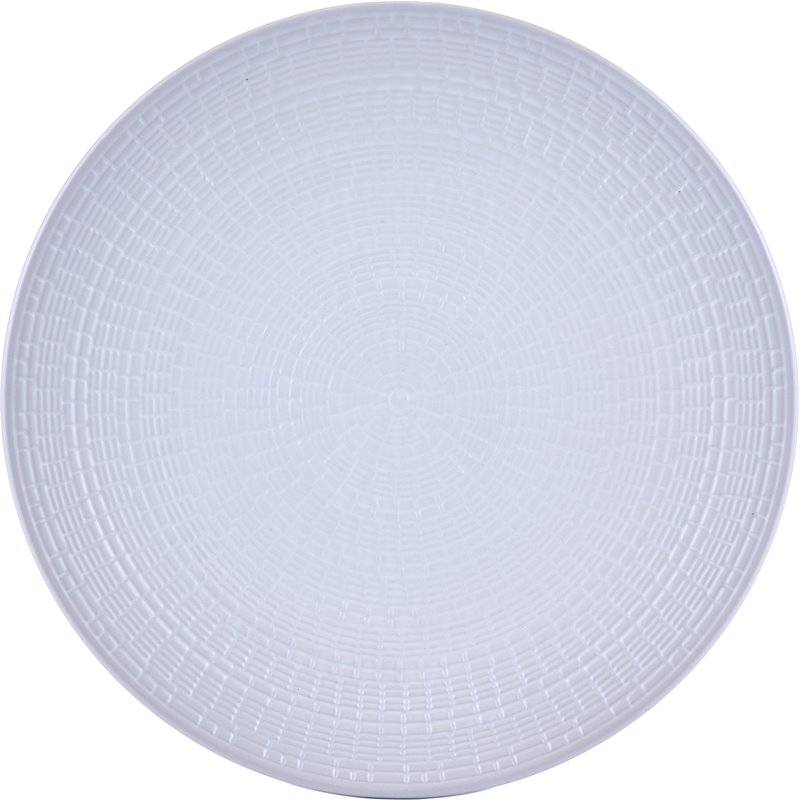 Safdie & Co. Stoneware Dinnerset 12 Piece Embossed White Medallion