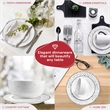 Safdie & Co. Porcelain Dinnerset 12 Piece Black White Sketch