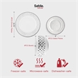 Safdie & Co. Porcelain Dinnerset 12 Piece Black White Sketch