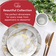 Safdie & Co. Porcelain Dinnerset 16 Piece Gold Marble