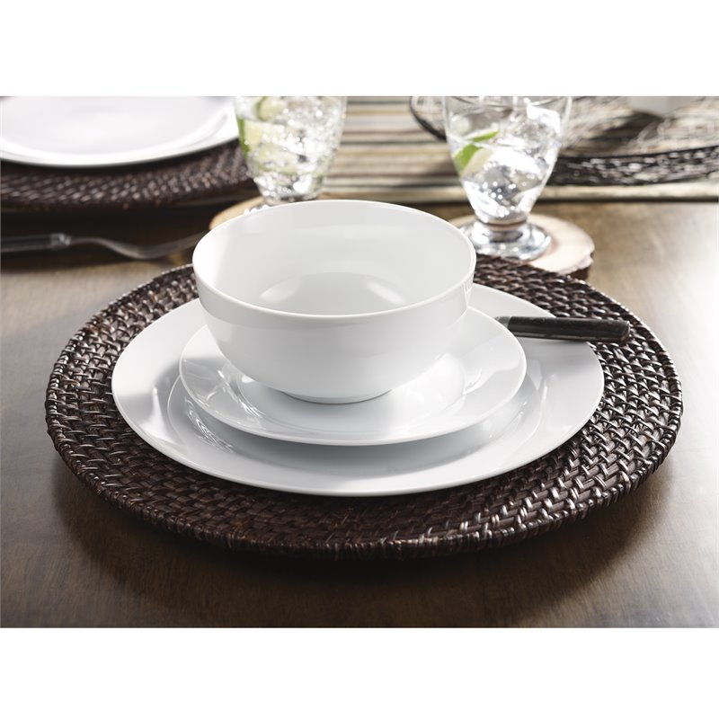 Dinnerset 12pc Black White Sketch - Safdie & Co HK03462EC