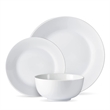 Safdie & Co. Porcelain Dinnerset 12 Piece Plain White Round Rim Aspen