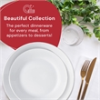 Safdie & Co. Porcelain Dinnerset 12 Piece Plain White Round Rim Aspen
