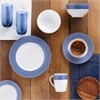 Safdie & Co. Porcelain Dinnerset 16 Piece Porcelain Blue Diamond