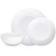 Safdie & Co. Porcelain Dinnerset 12 Piece Porcelain White Coupe Orbit