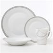Safdie & Co. Porcelain Dinnerset 16 Piece Round Rim Infinity