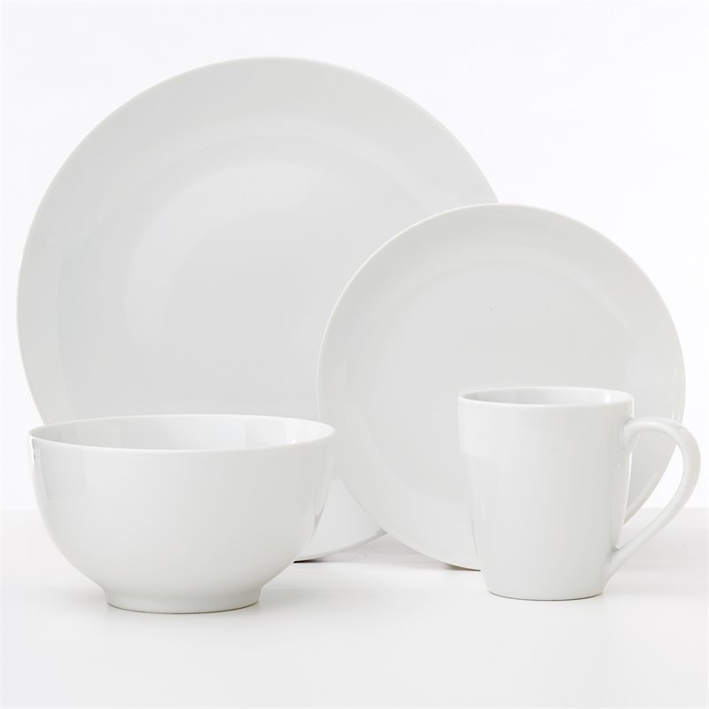 Safdie & Co. Porcelain Dinnerset 16  Piece Coupe Classic Oxford