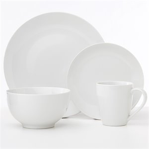 Safdie & Co. Porcelain Dinnerset 16  Piece Coupe Classic Oxford