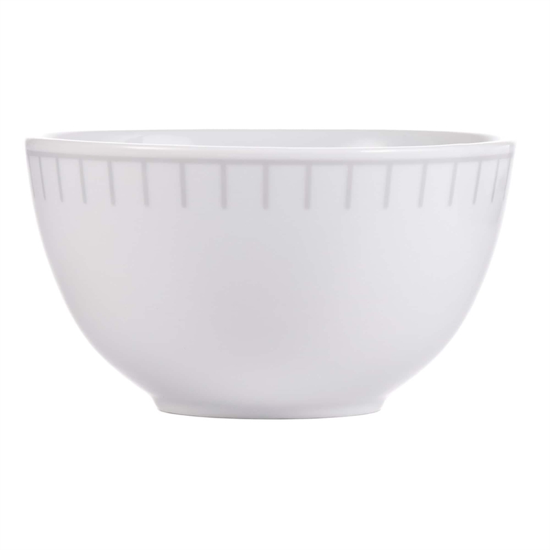 Safdie & Co. Porcelain Dinnerset 12 Piece Rim Rustic Cottage Grey/White