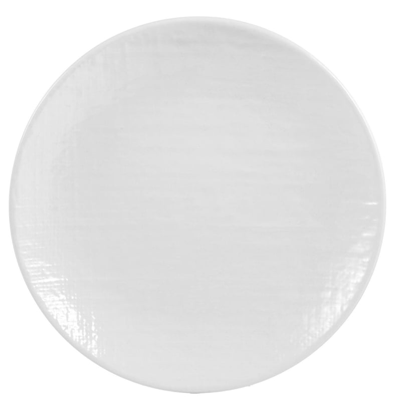 Safdie & Co. Stoneware Dinnerset 16 Piece White Linen Embossed