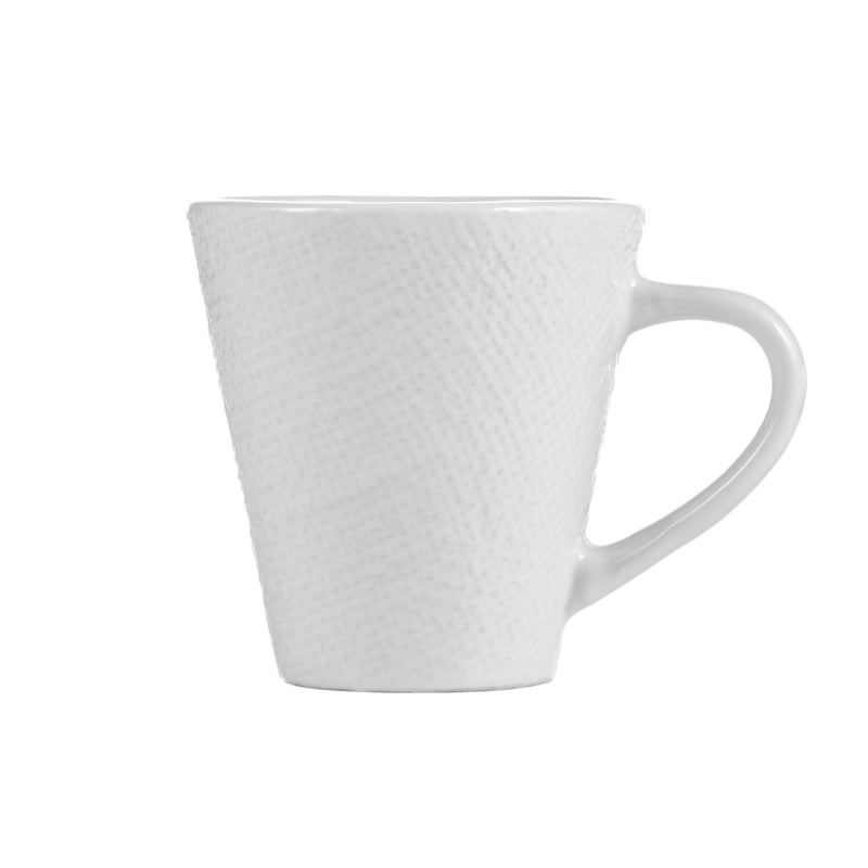 Safdie & Co. Stoneware Dinnerset 16 Piece White Linen Embossed