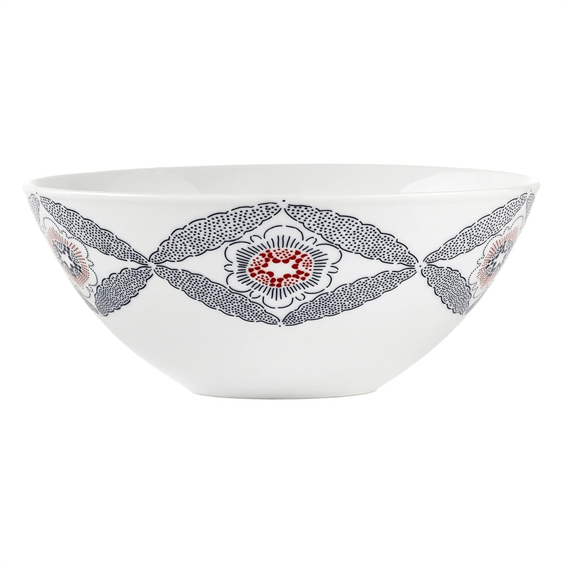 Safdie & Co. Porcelain Dinnerset 16 Piece Round Rim Fez