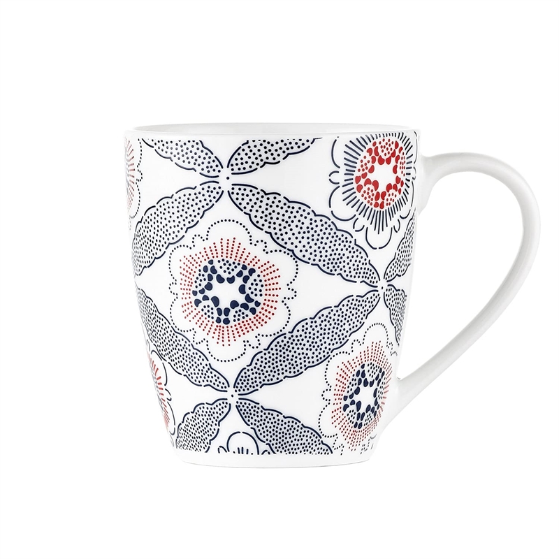 Safdie & Co. Porcelain Dinnerset 16 Piece Round Rim Fez