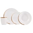 Safdie & Co. Porcelain Dinnerset 16 Piece Round Rim Venice Multi-Color
