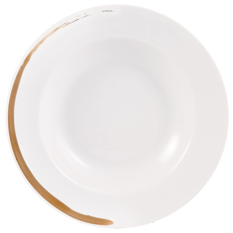 Safdie & Co. Porcelain Dinnerset 16 Piece Round Rim Venice Multi-Color