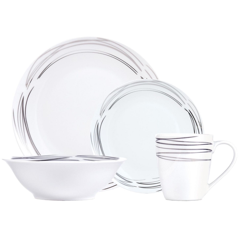 Safdie & Co. Porcelain Dinnerset 16 Piece Coupe Sorento