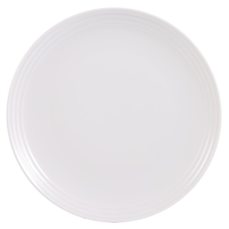 Safdie & Co. Porcelain Dinnerset 12 Piece Super White Coupe Contour