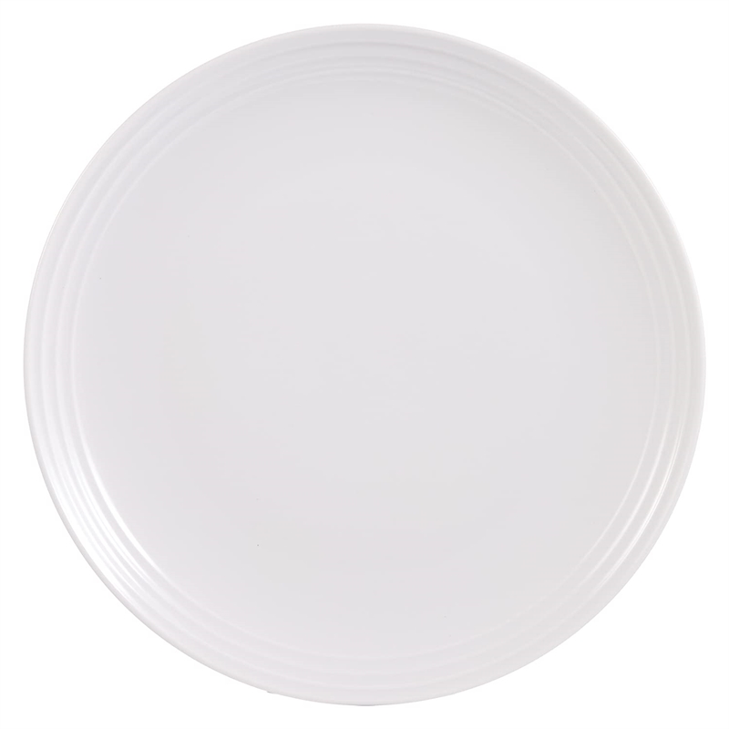 Safdie & Co. Porcelain Dinnerset 12 Piece Super White Coupe Contour