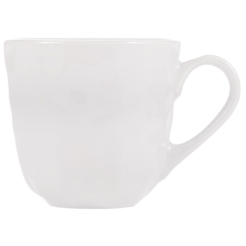 Safdie & Co. Stoneware Dinnerset 12 Piece Hammered White Sutton