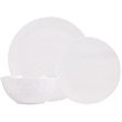 Safdie & Co. Stoneware Dinnerset 12 Piece Hammered White Sutton