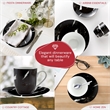 Safdie & Co. Porcelain Dinnerset 16 Piece Black Marble