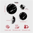 Safdie & Co. Porcelain Dinnerset 16 Piece Black Marble