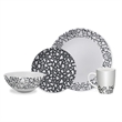 Safdie & Co. Porcelain Dinnerset 16 Piece Terrazzo Grey