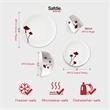 Safdie & Co. Porcelain Dinnerset 16 Piece Scarlet