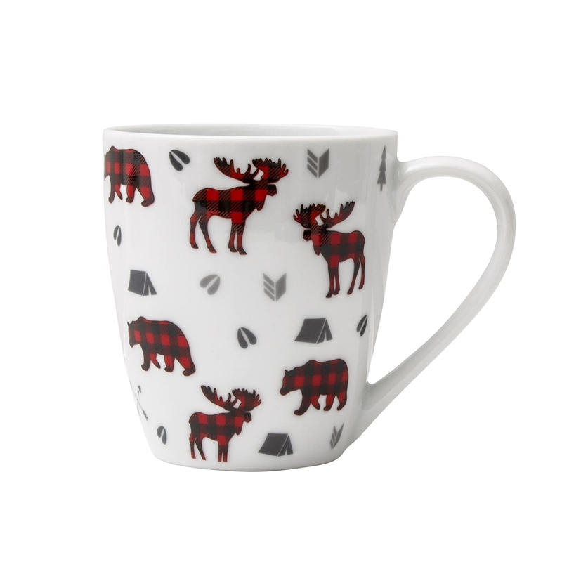 Safdie & Co. Porcelain Dinnerset 16 Piece Porcelain Coupe Wildlife